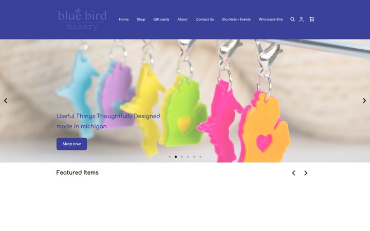 Zrzut ekranu bluebirdmakery.square.site
