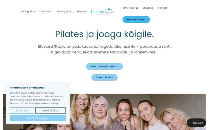 Ekrānuzņēmums no bluebirdstudio.ee