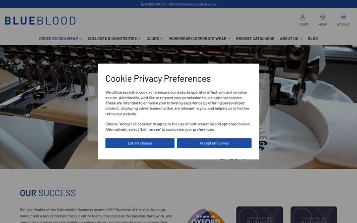 Screenshot of bluebloodonline.co.uk