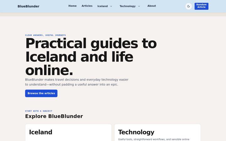 Screenshot of blueblunder.com