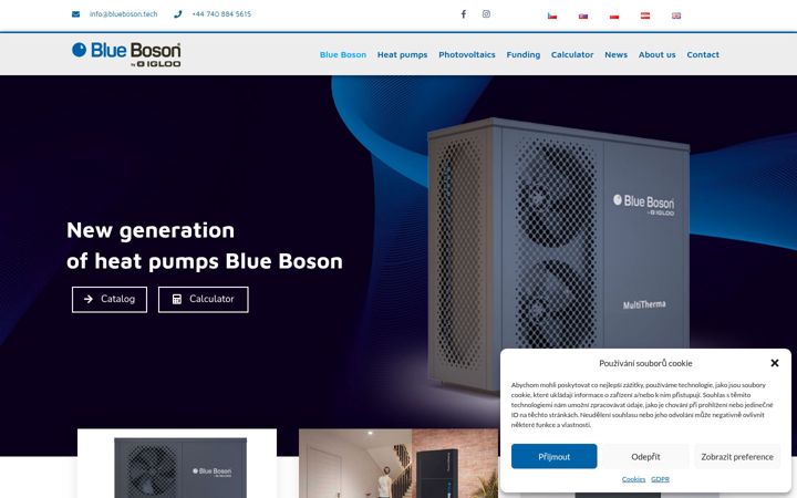 Screenshot of blueboson.technology