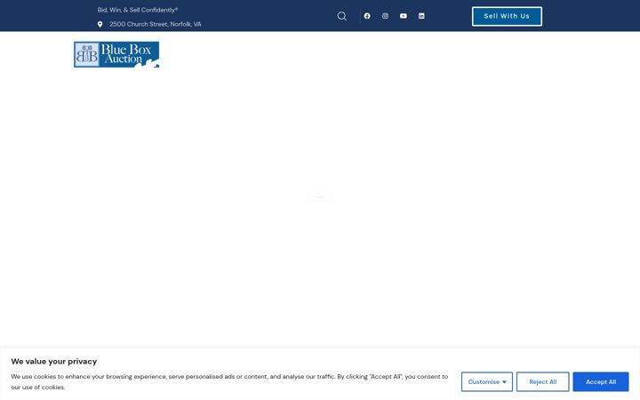 Screenshot of blueboxauction.com