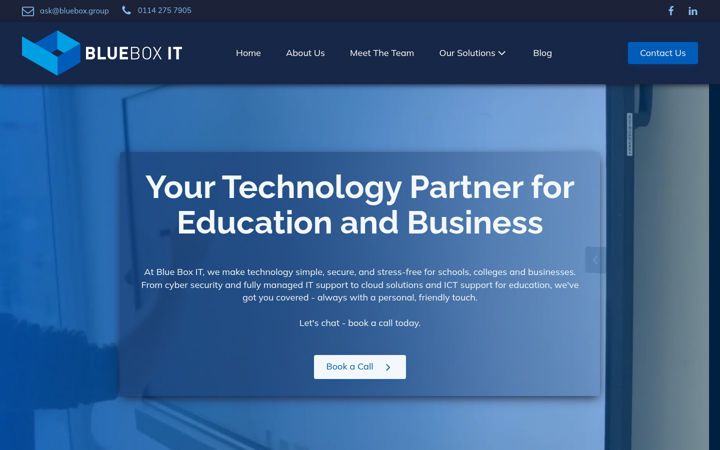 Screenshot of blueboxit.co.uk