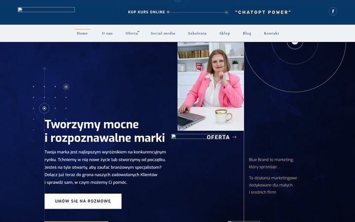 Screenshot stránky bluebrand.pl