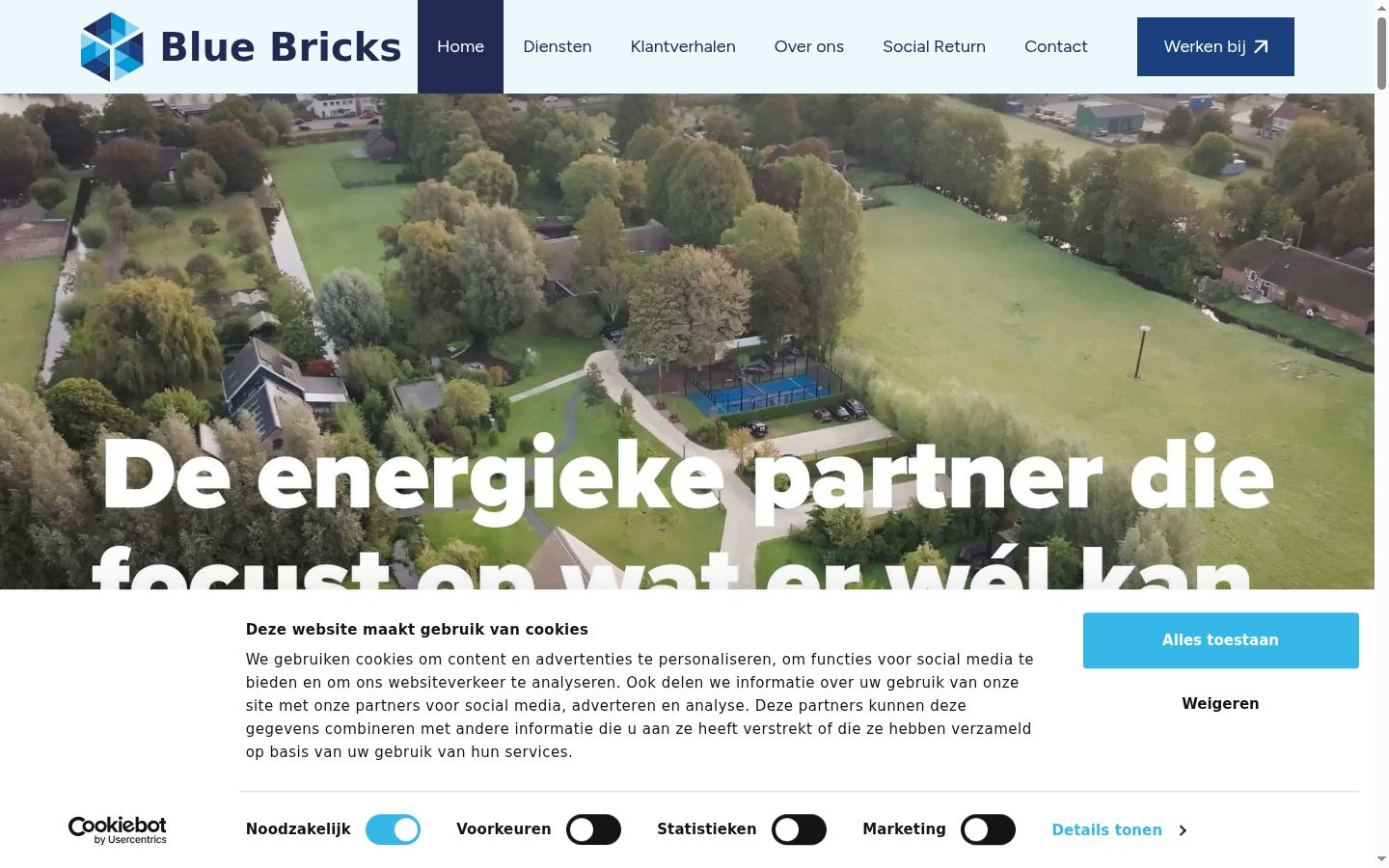 Screenshot des Einwilligungsbanners vor jeglicher Interaktion