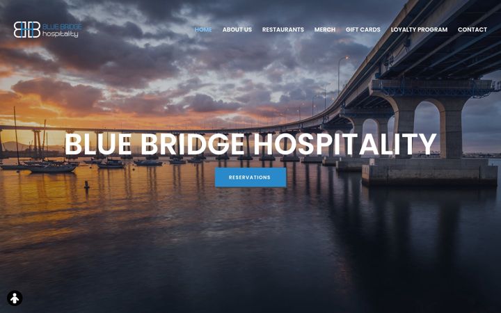 Screenshot of bluebridgehospitality.com