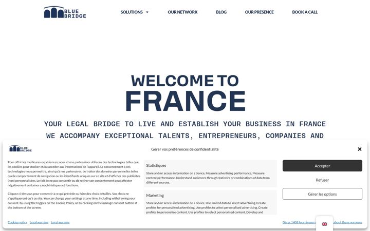 Screenshot of bluebridgelaw.com