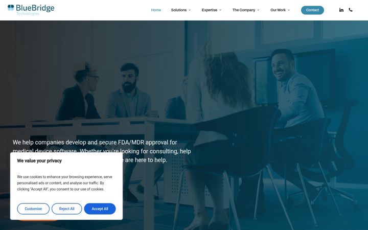 Screenshot of bluebridgetechnologies.com