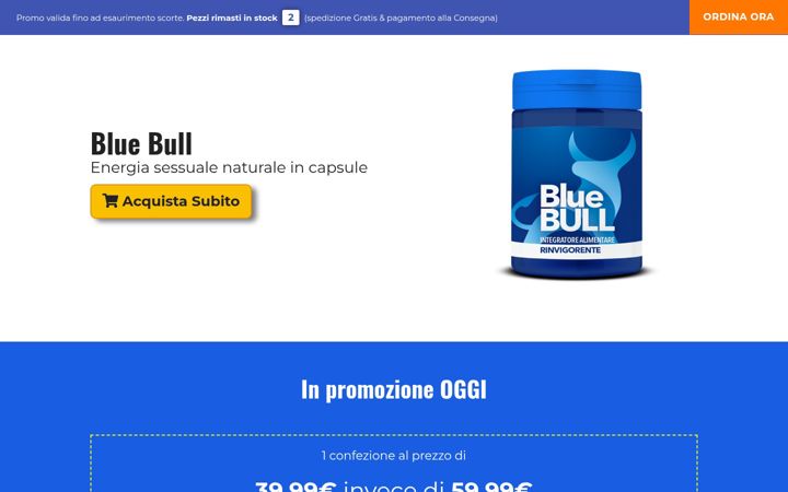 Screenshot of bluebull-italia.it