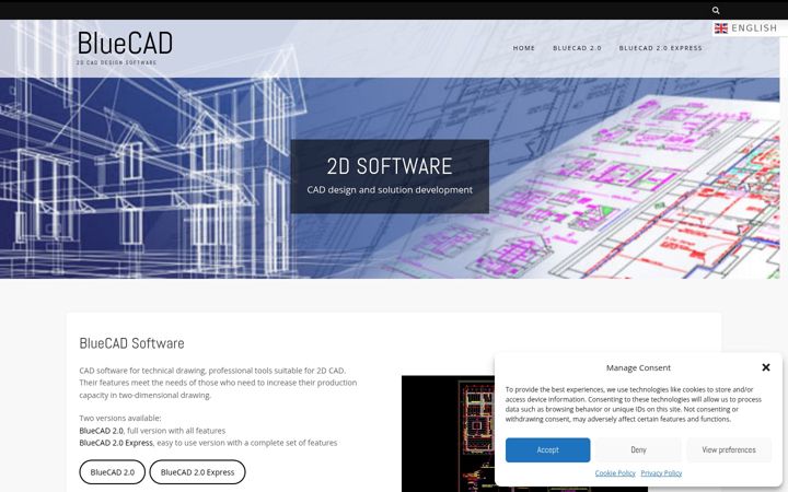 Screenshot of bluecad.eu