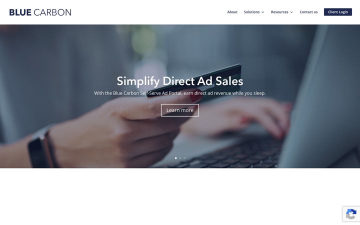 Screenshot of bluecarbonconsulting.com
