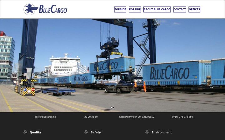 Képernyőkép: bluecargo.no
