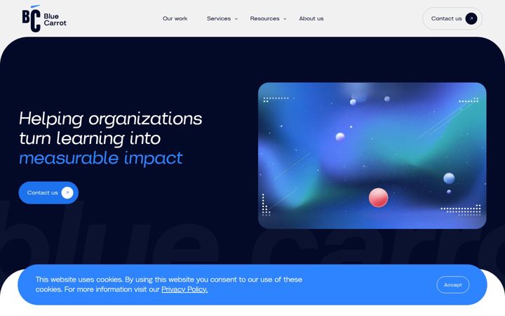 Screenshot of bluecarrot.io