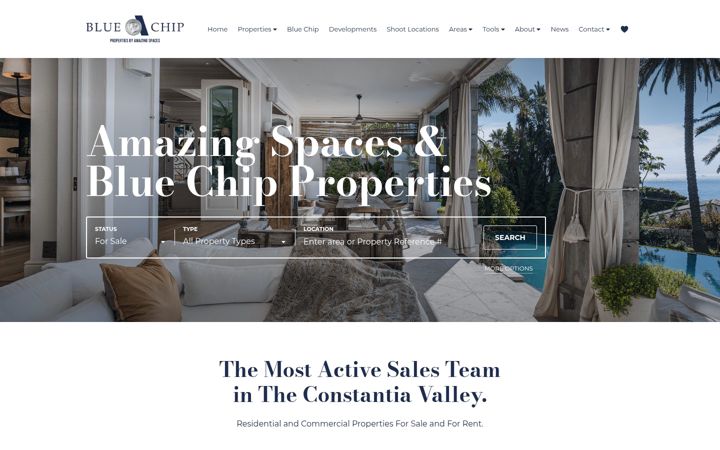 Screenshot of bluechip.co.za