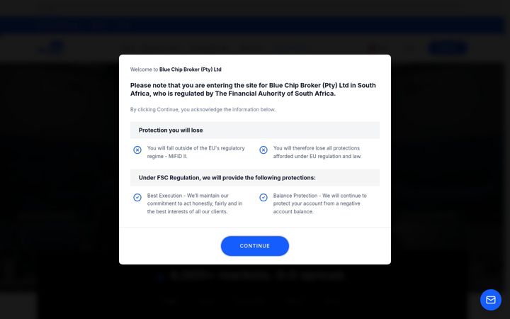 Screenshot of bluechipbro.com