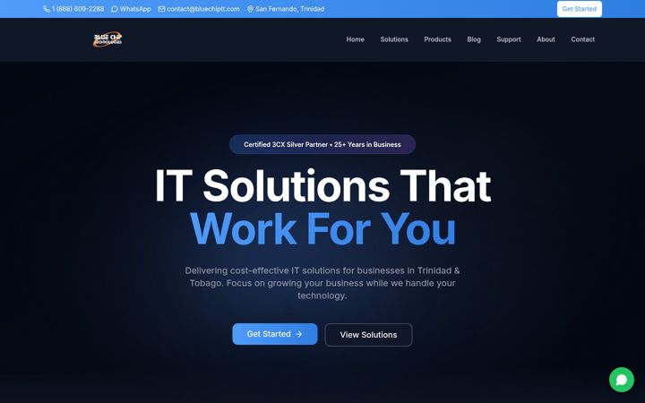 Screenshot of bluechiptt.com