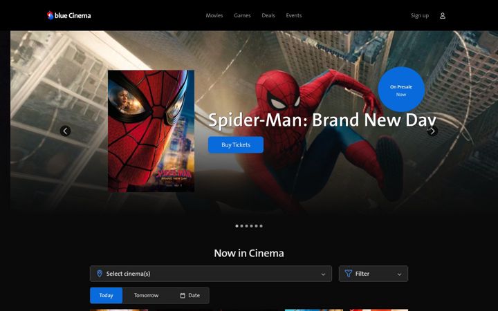 Screenshot of bluecinema.ch