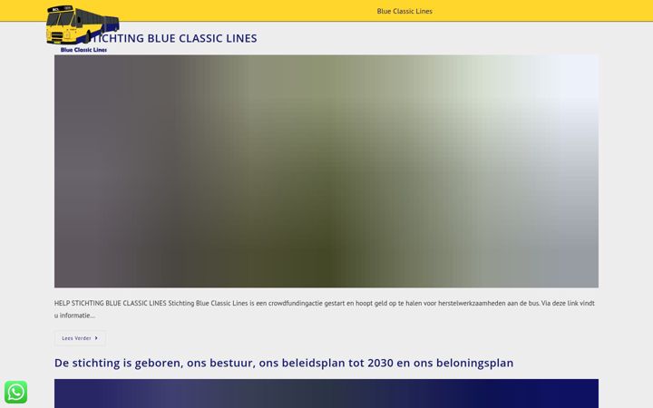 Skärmbild av blueclassiclines.nl