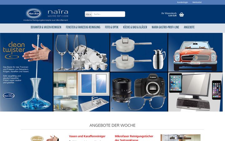 Screenshot von blueclean.de