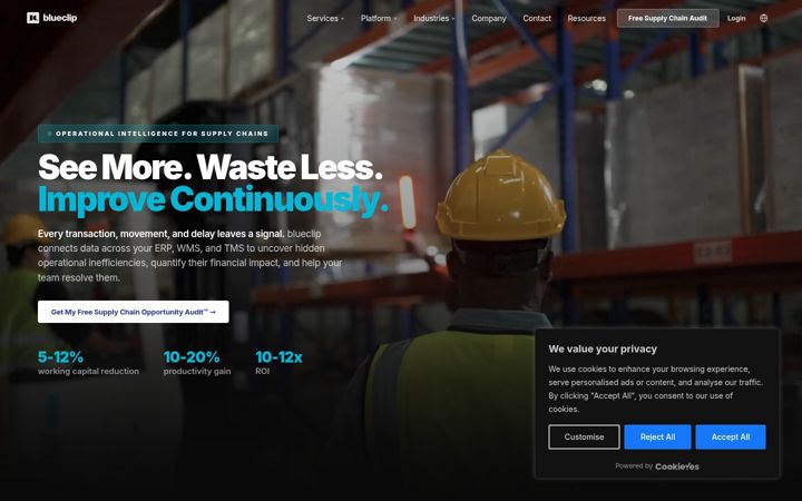 Screenshot of blueclip.ai