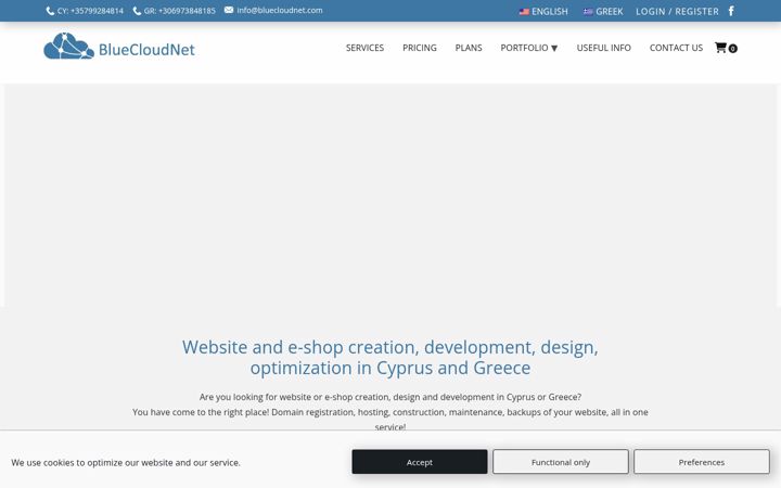 Screenshot of bluecloudnet.com
