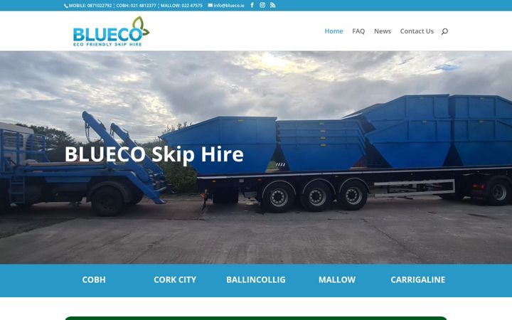 Skærmbillede af blueco.ie