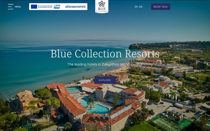 Screenshot of bluecollectionresorts.com