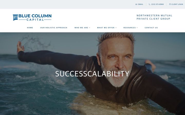 Screenshot of bluecolumncapital.com