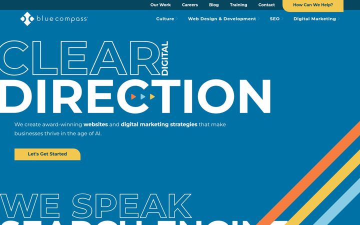 Screenshot von bluecompass.com