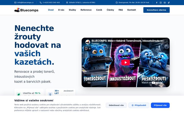 Screenshot of bluecomps.cz