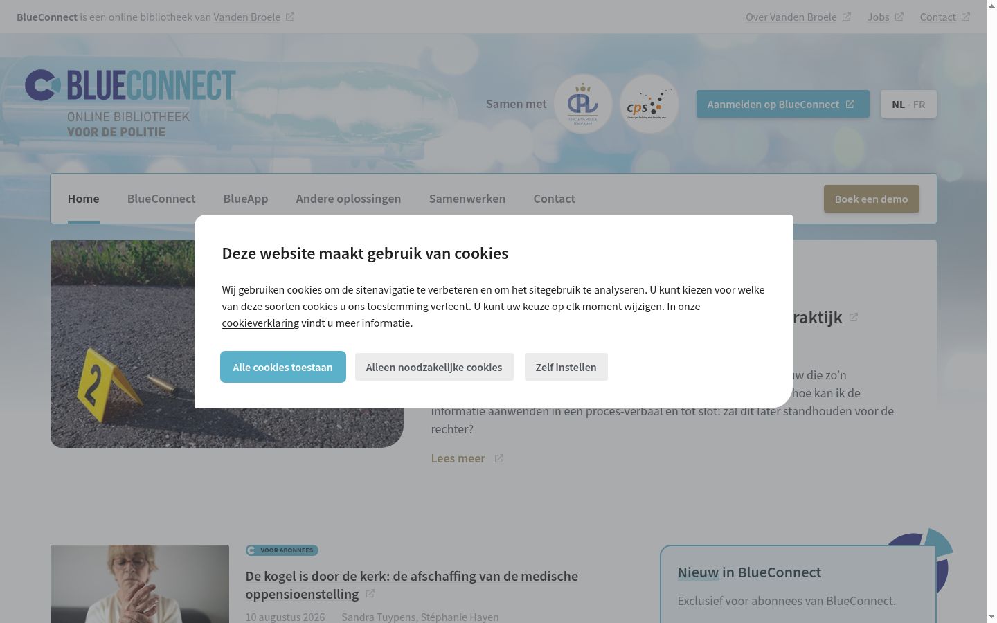 Capture d'écran de la bannière de consentement affichée avant toute interaction