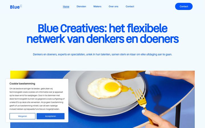 Screenshot of bluecreatives.nl