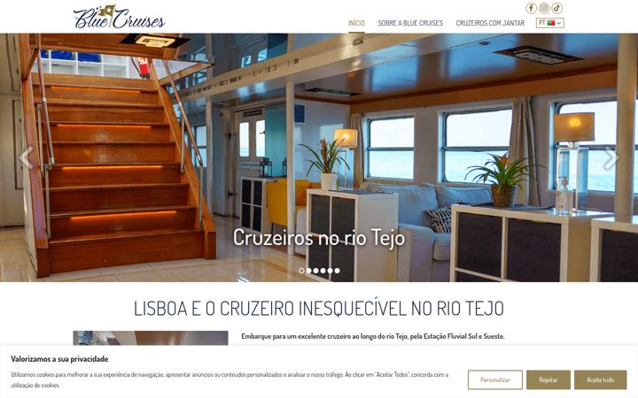 Screenshot of bluecruises.pt