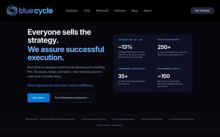 Screenshot ta' bluecycle.net