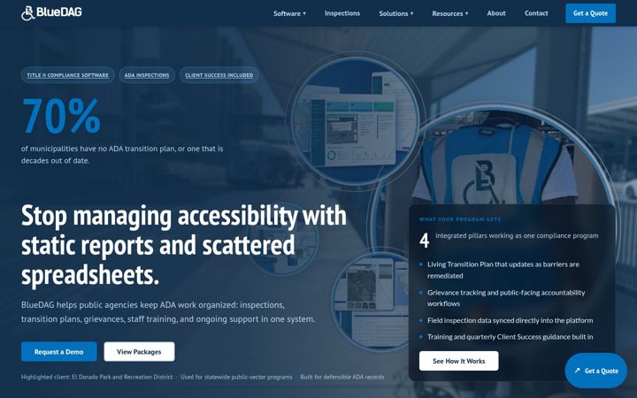 Screenshot ta' bluedag.com