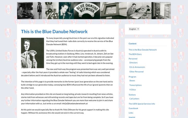 Screenshot of bluedanubenetwork.at