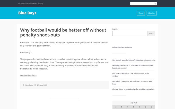 Screenshot of bluedays.co.uk