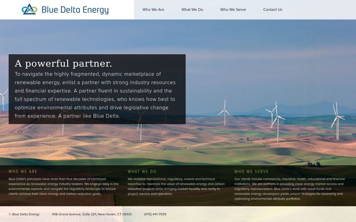 Screenshot of bluedeltaenergy.com