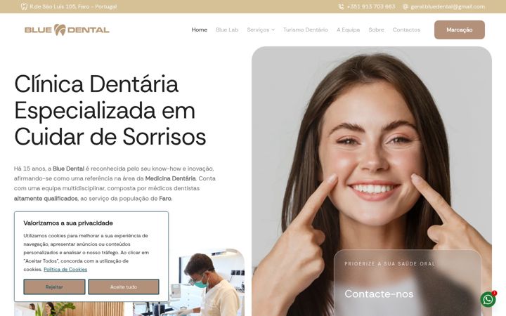 Screenshot di bluedental.pt