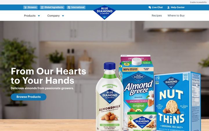 Screenshot of bluediamond.com