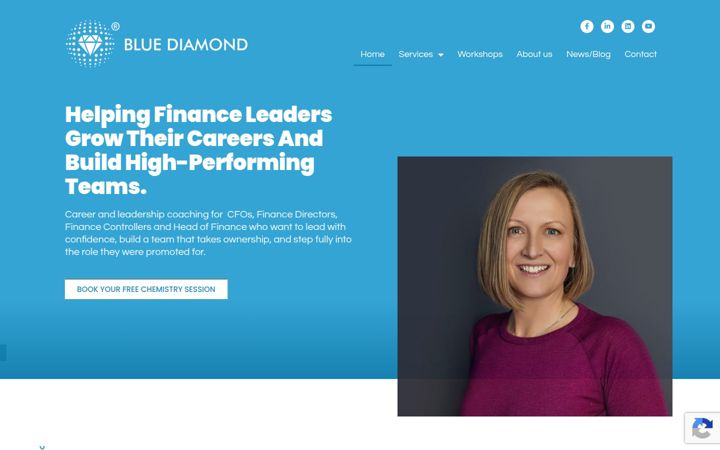 Screenshot di bluediamondcoach.com