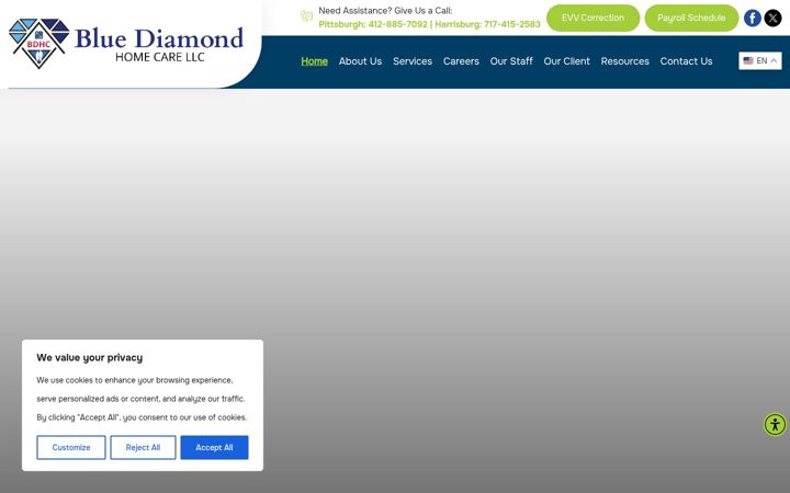 Екранна снимка на bluediamondhomecarellc.com