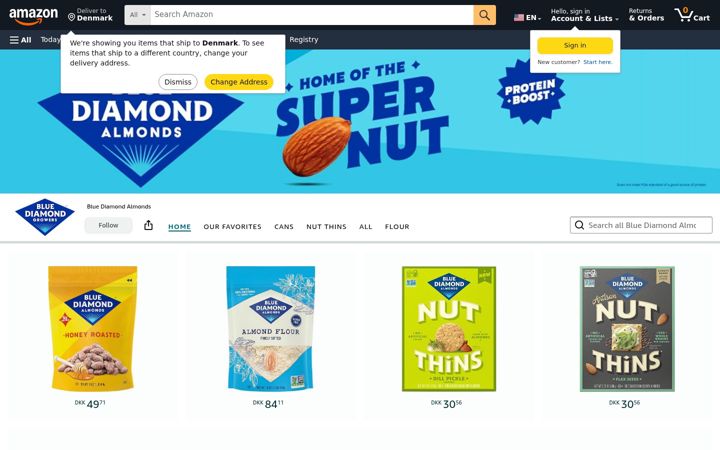 Screenshot of bluediamondstore.com