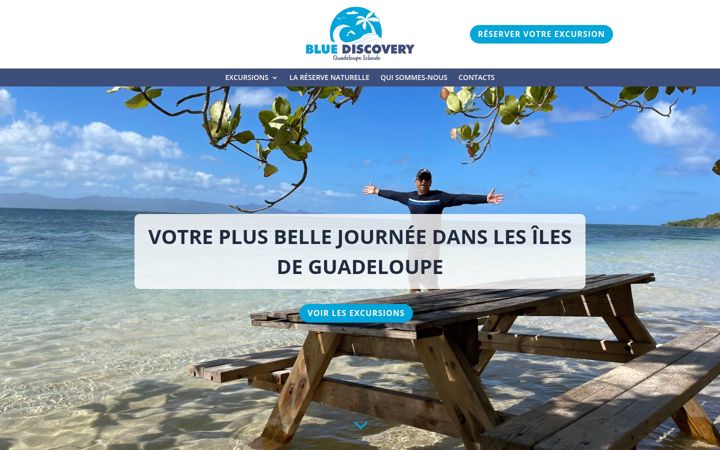 Screenshot of bluediscoveryguadeloupe.com