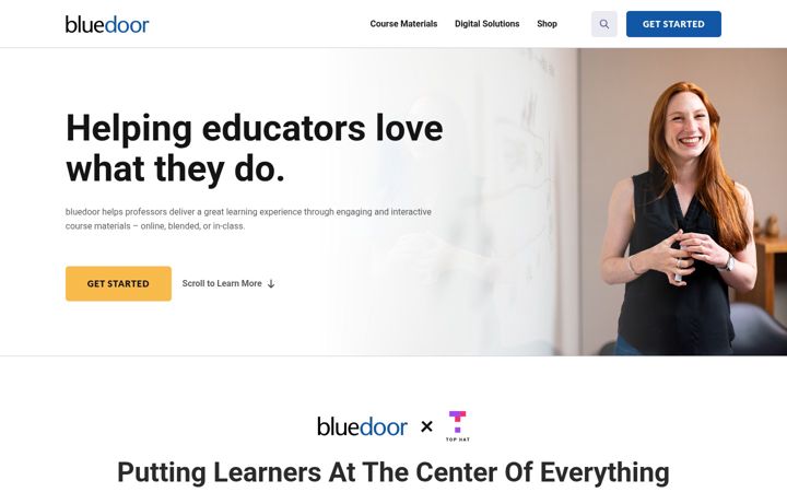 Екранна снимка на bluedoorpublishing.com
