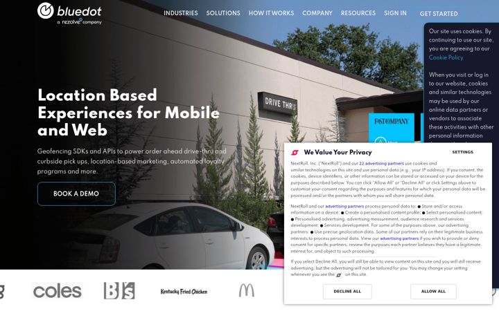 Képernyőkép: bluedot.io