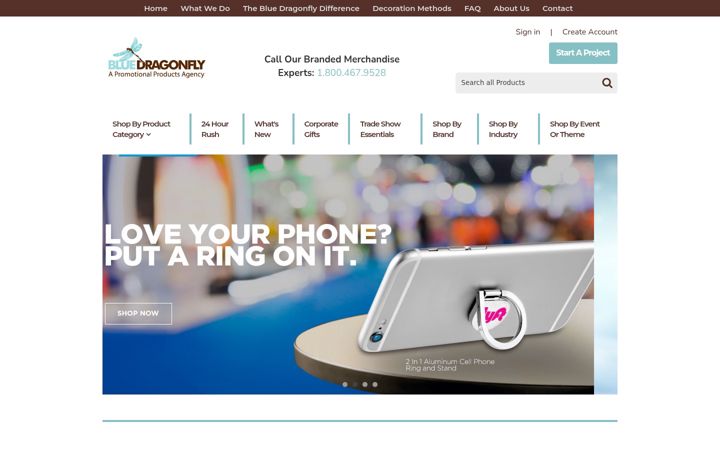 Screenshot of bluedragonflyshop.com