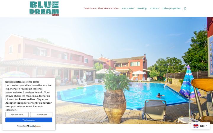 Screenshot of bluedream.gr