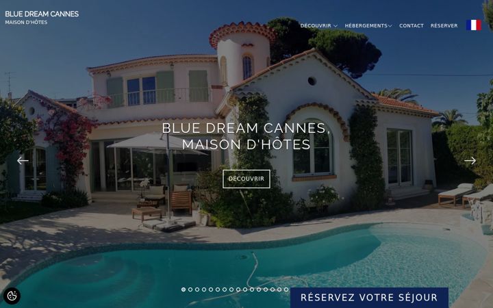 Screenshot of bluedreamcannes.fr