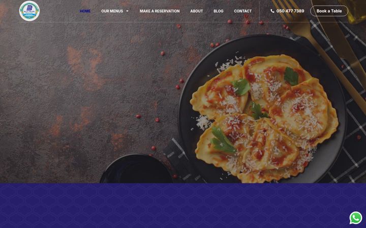 Screenshot of bluedreamrestaurant.com